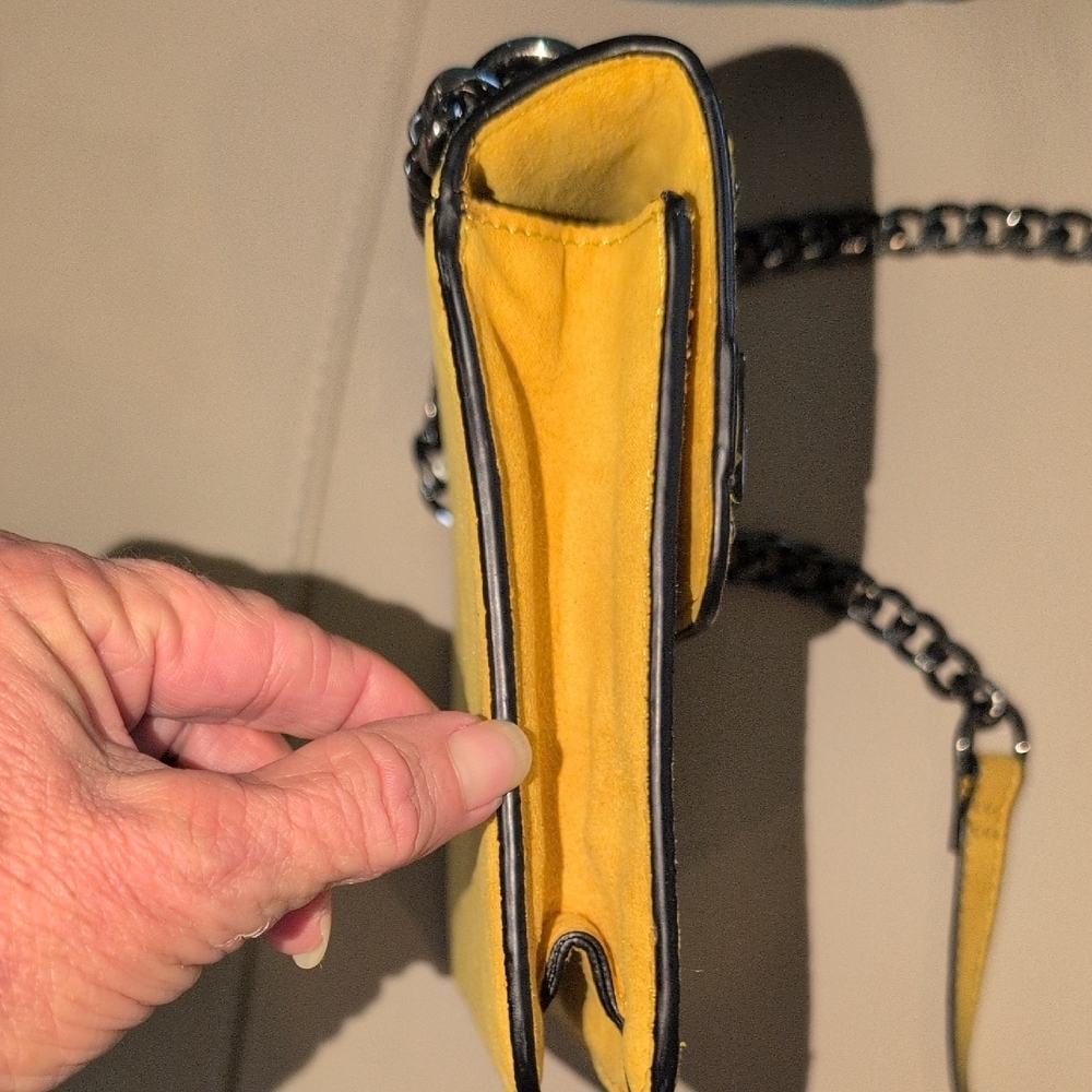 Vibrant Yellow Embroidered Crossbody Bag - Picture 5 of 11